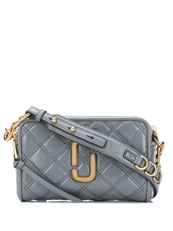 grey quilted crossbody bag