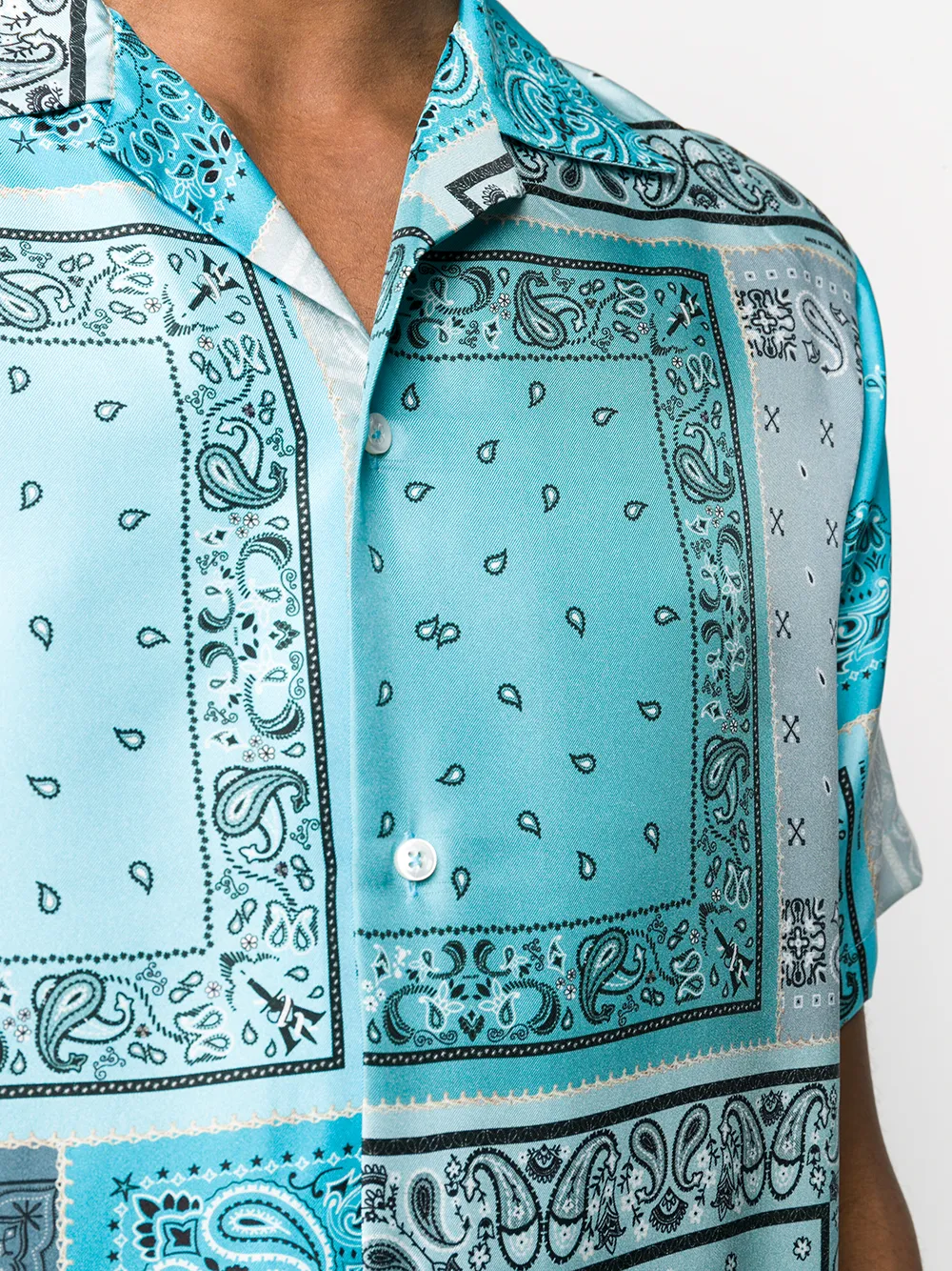 Shop blue AMIRI short sleeve bandana