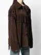 Maison Margiela oversized fringed buttoned jacket