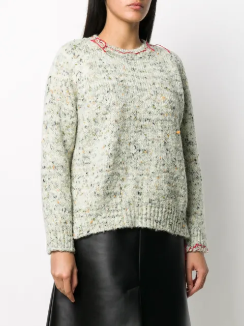 rainbow collar sweater