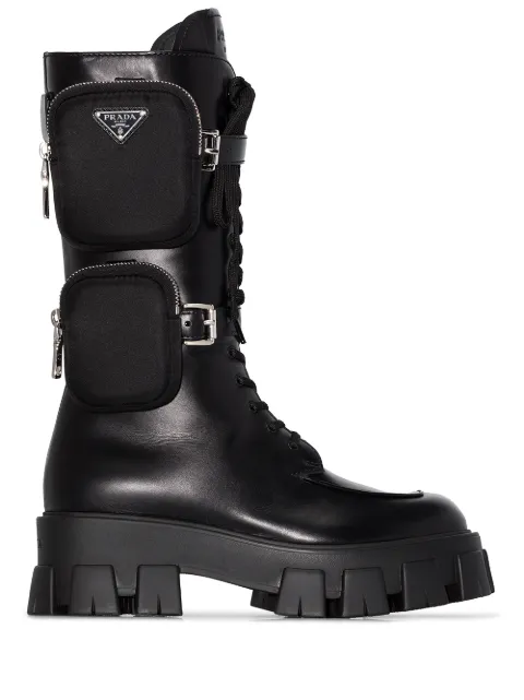 prada monolith boots farfetch
