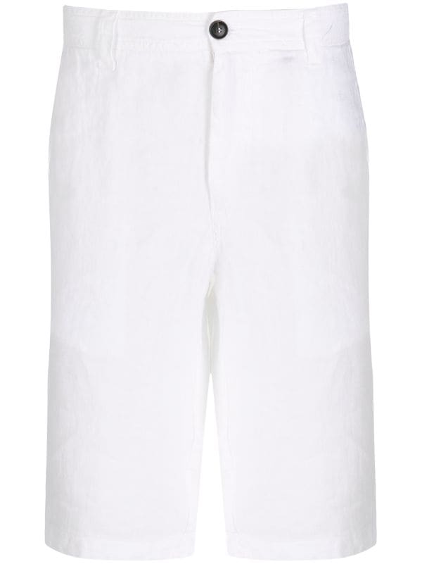 white armani shorts