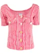 Image 1 of Moschino Pre-Owned 1990s gingham scoop neck top