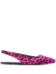 Image 1 of MM6 Maison Margiela leopard print slingback ballerina shoes