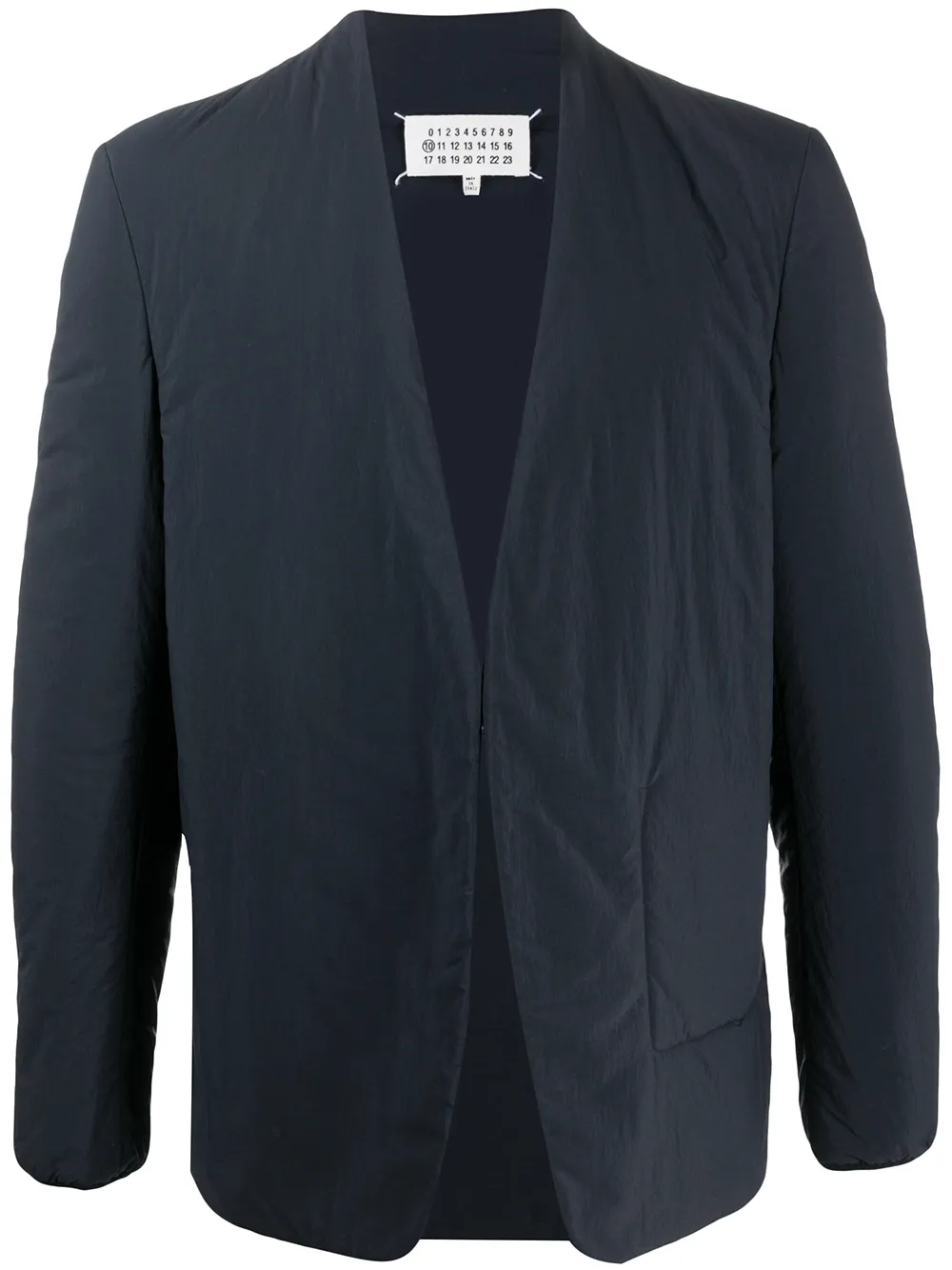 

Maison Margiela collarless long-sleeve blazer - Black