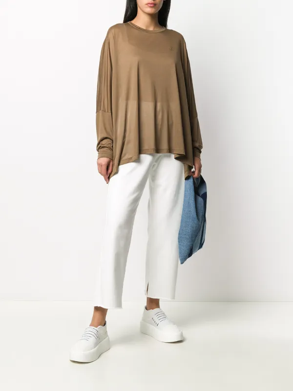 semi sheer long sleeve top