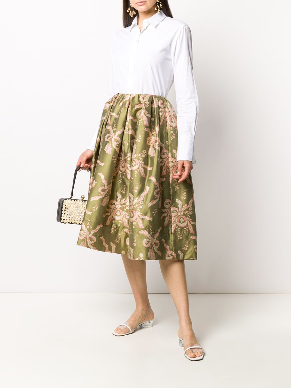 фото Simone rocha bow print full skirt