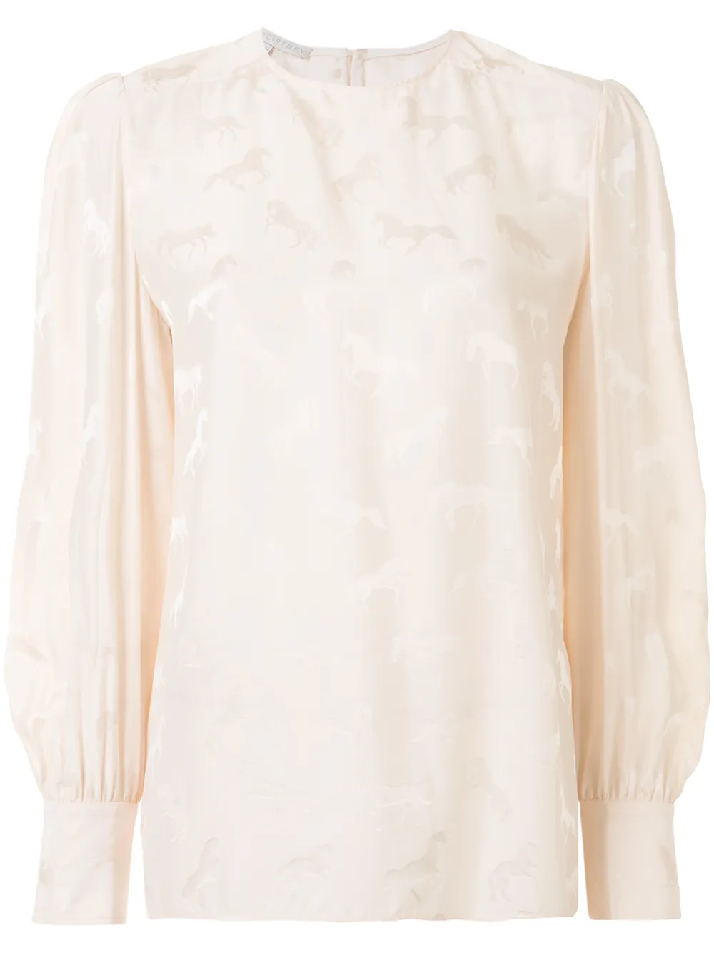 Stella McCartney Jacquard-Bluse Mit Pferden bhA40 FEMT5 Stella McCartney Jacquard-Bluse Mit Pferden bhA40 FEMT5