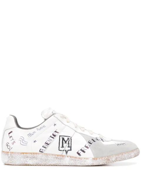 Maison Margiela кеды с принтом