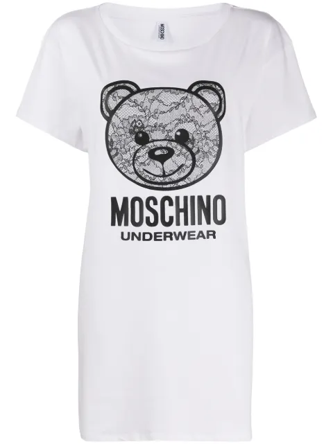 Moschino Teddy logo print nightie