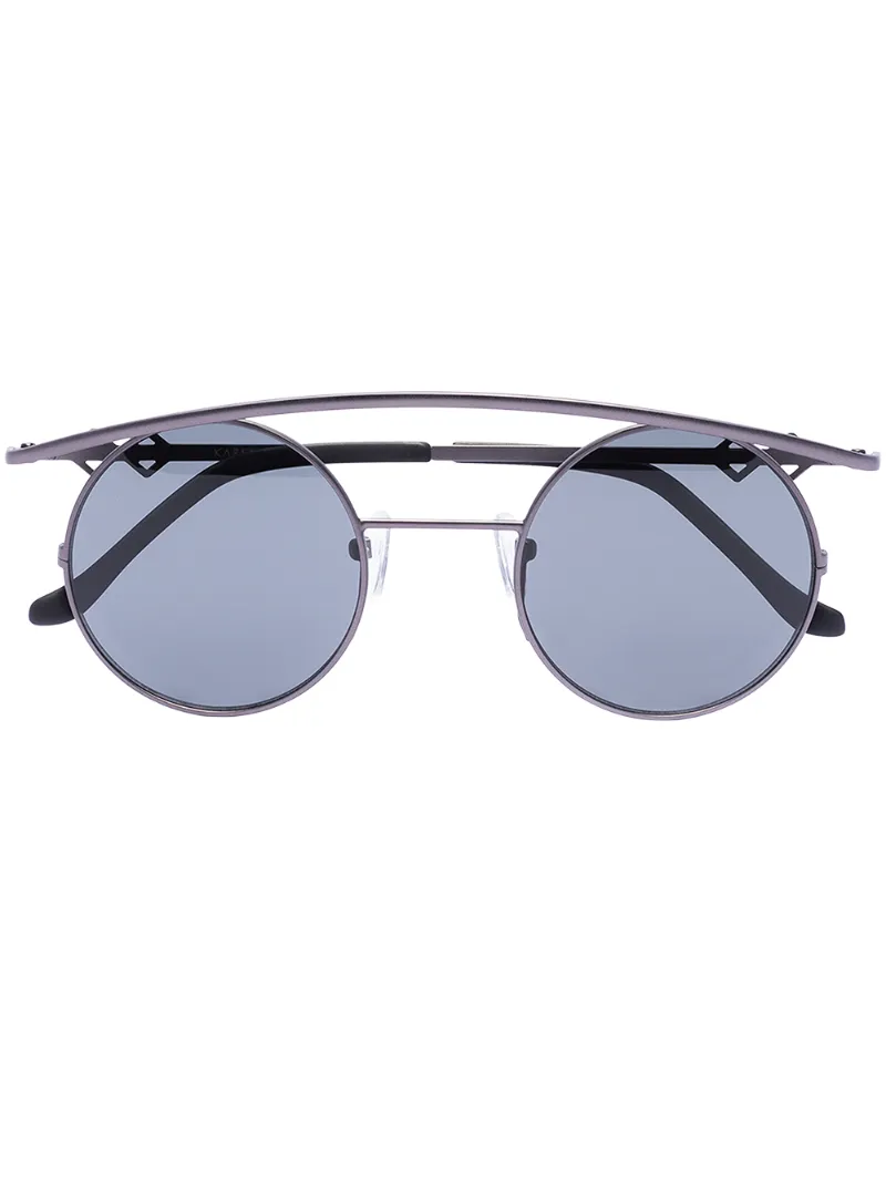 KAREN WAZEN RETRO XL ROUND-FRAME SUNGLASSES