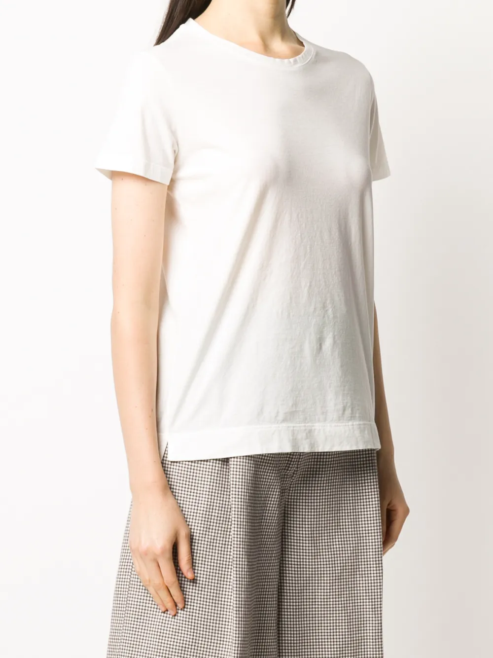  Massimo Alba Side Slit Crew Neck T-shirt - White 