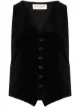 Image 1 of Saint Laurent velvet-effect sleeveless waistcoat