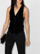 Image 2 of Saint Laurent velvet-effect sleeveless waistcoat