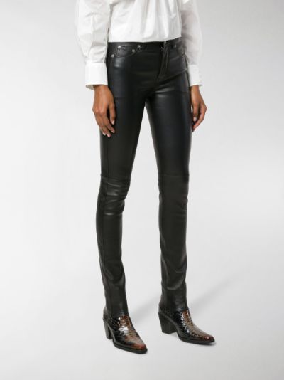 saint laurent faux leather pants