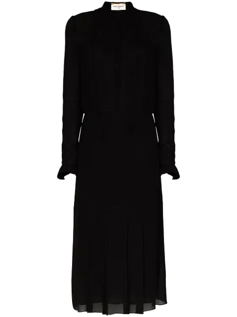 Saint Laurent robe-chemise à effet de transparence