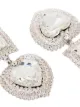Alessandra Rich crystal-embellished heart-shape earrings