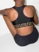 Versace Greek key logo sports bra