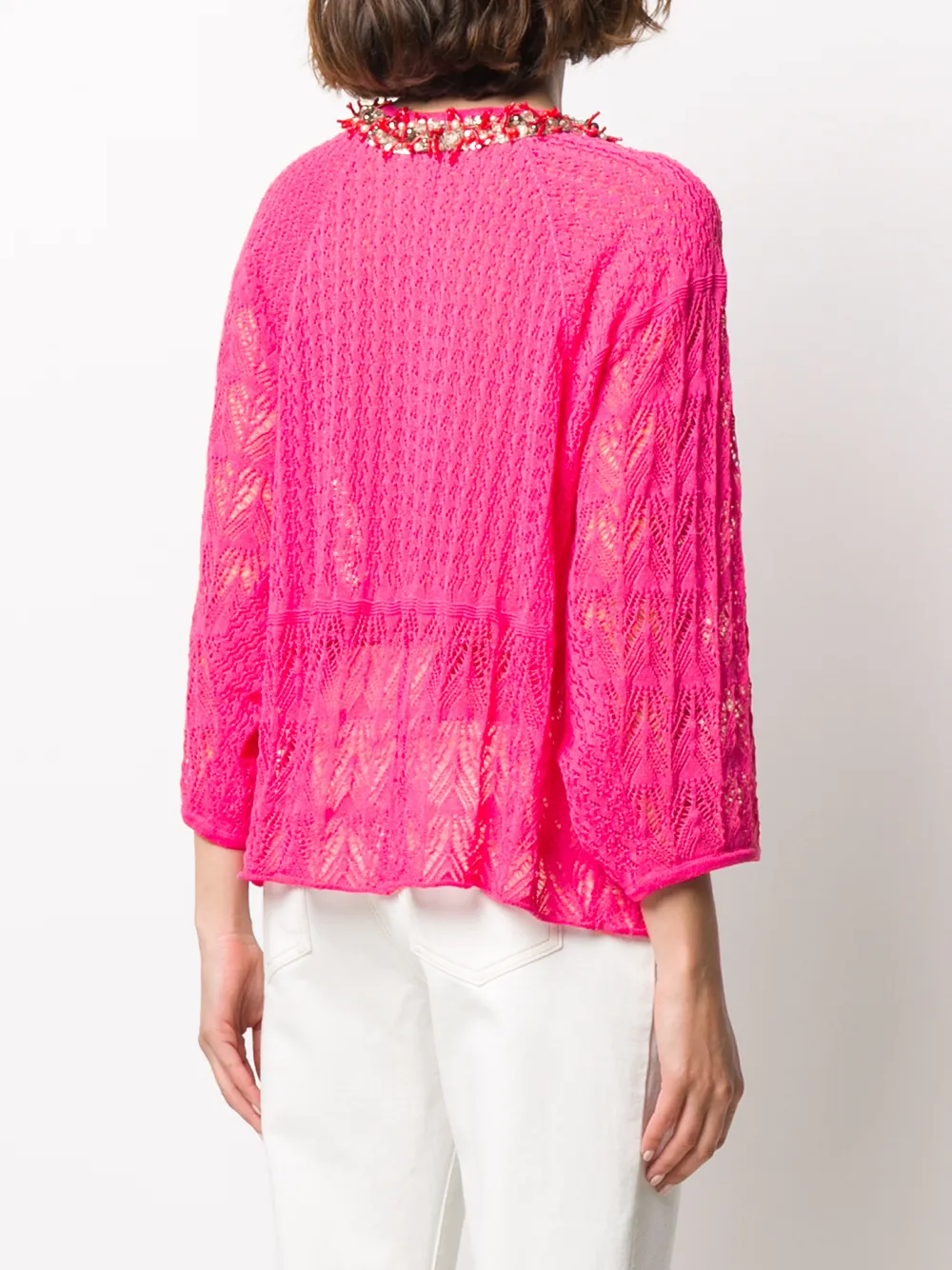 фото Blumarine embellished decorative knit blouse