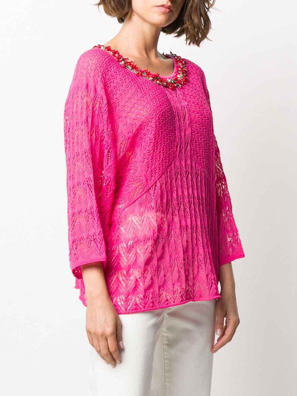 фото Blumarine embellished decorative knit blouse