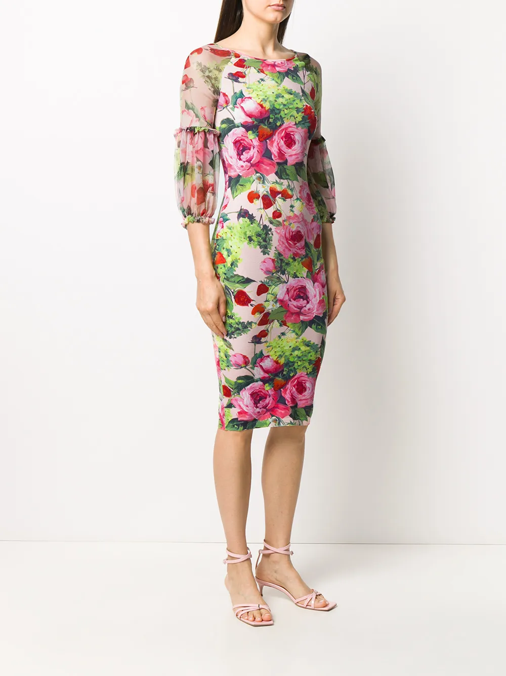 фото Blumarine floral print bodycon dress