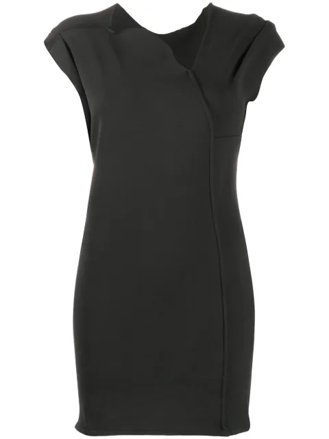 Rick Owens vestido con cuello asimétrico 