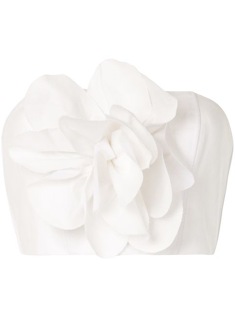 Bambah floral appliqué crop top