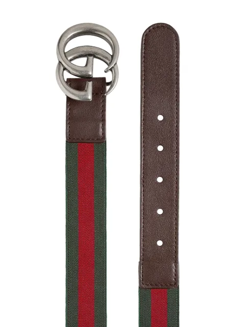 gucci tiger buckle web belt