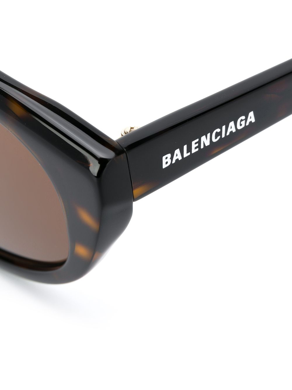 фото Balenciaga eyewear солнцезащитные очки в овальной оправе черепаховой расцветки