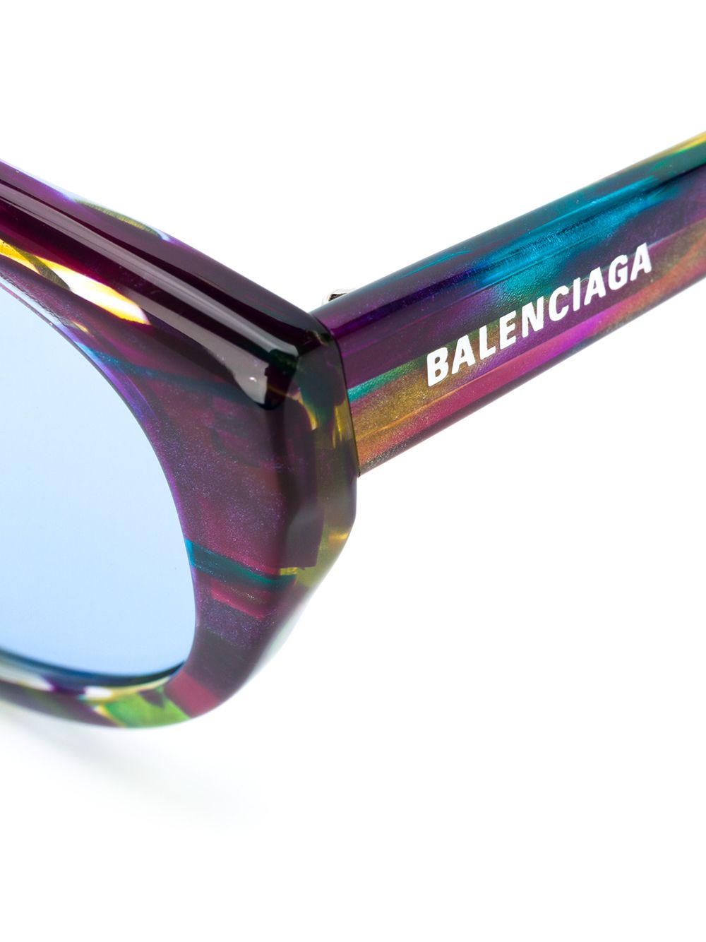 фото Balenciaga eyewear солнцезащитные очки в овальной оправе с узором