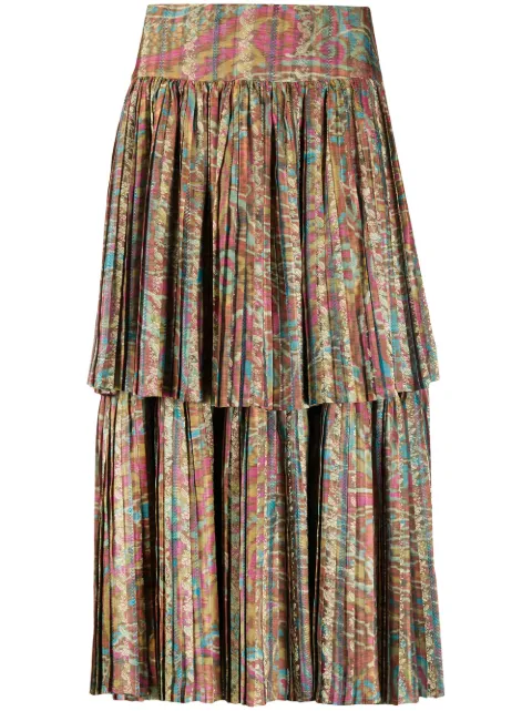 silver pleated skirt wholesale