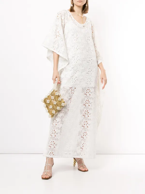 Bambah Lace Maxi cover-up Dress - Farfetch