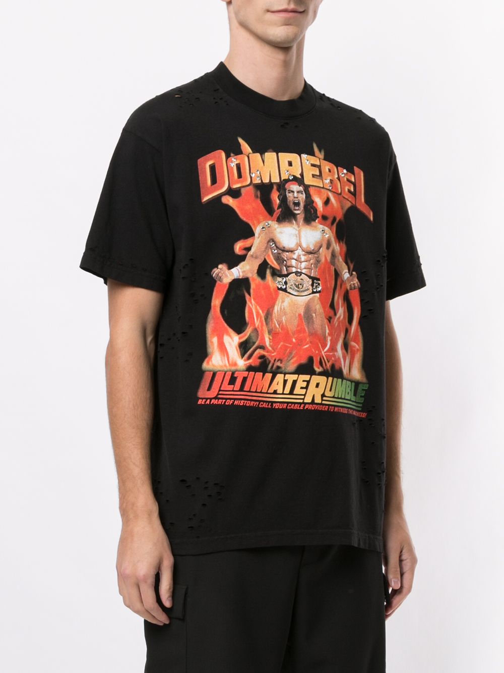 DOMREBEL Destroyed Crystal Wrestler T-shirt - Farfetch