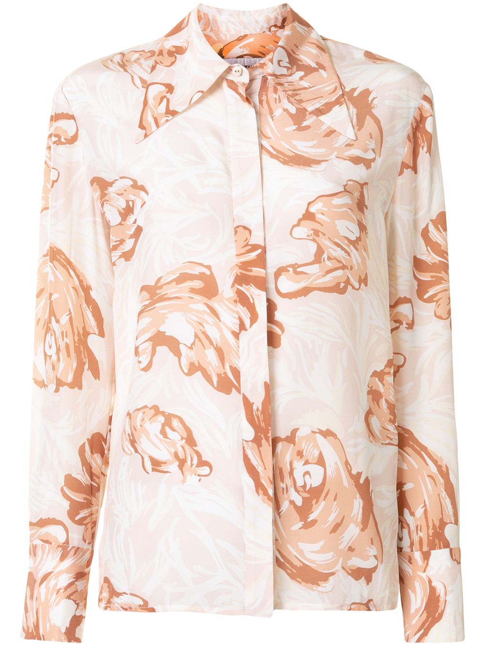 фото Karen walker blossom floral-print silk shirt