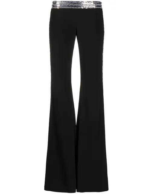 Balmain sequin-embellished flared trousers