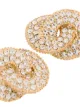 Alessandra Rich crystal knot clip-on earrings