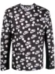 Image 1 of Black Comme Des Garçons x Nike logo long-sleeve top
