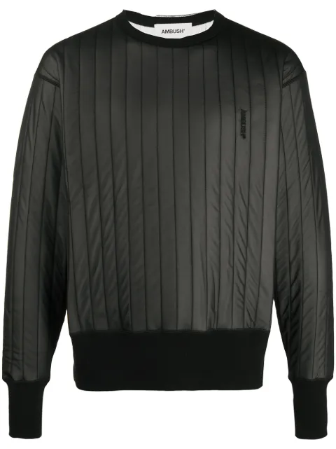 AMBUSH embroidered logo quilted sweatshirt