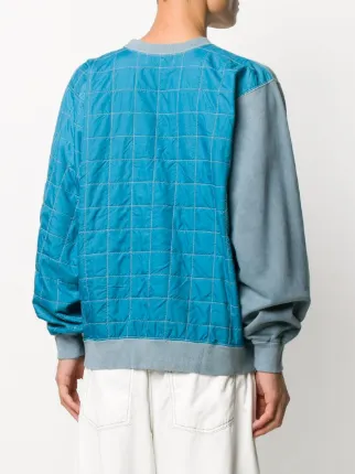 MIX QUILTED SWEATSHIRT BLUE展示图