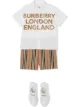 الصورة 2 من Burberry Kids قميص بطبعة شعار الماركة