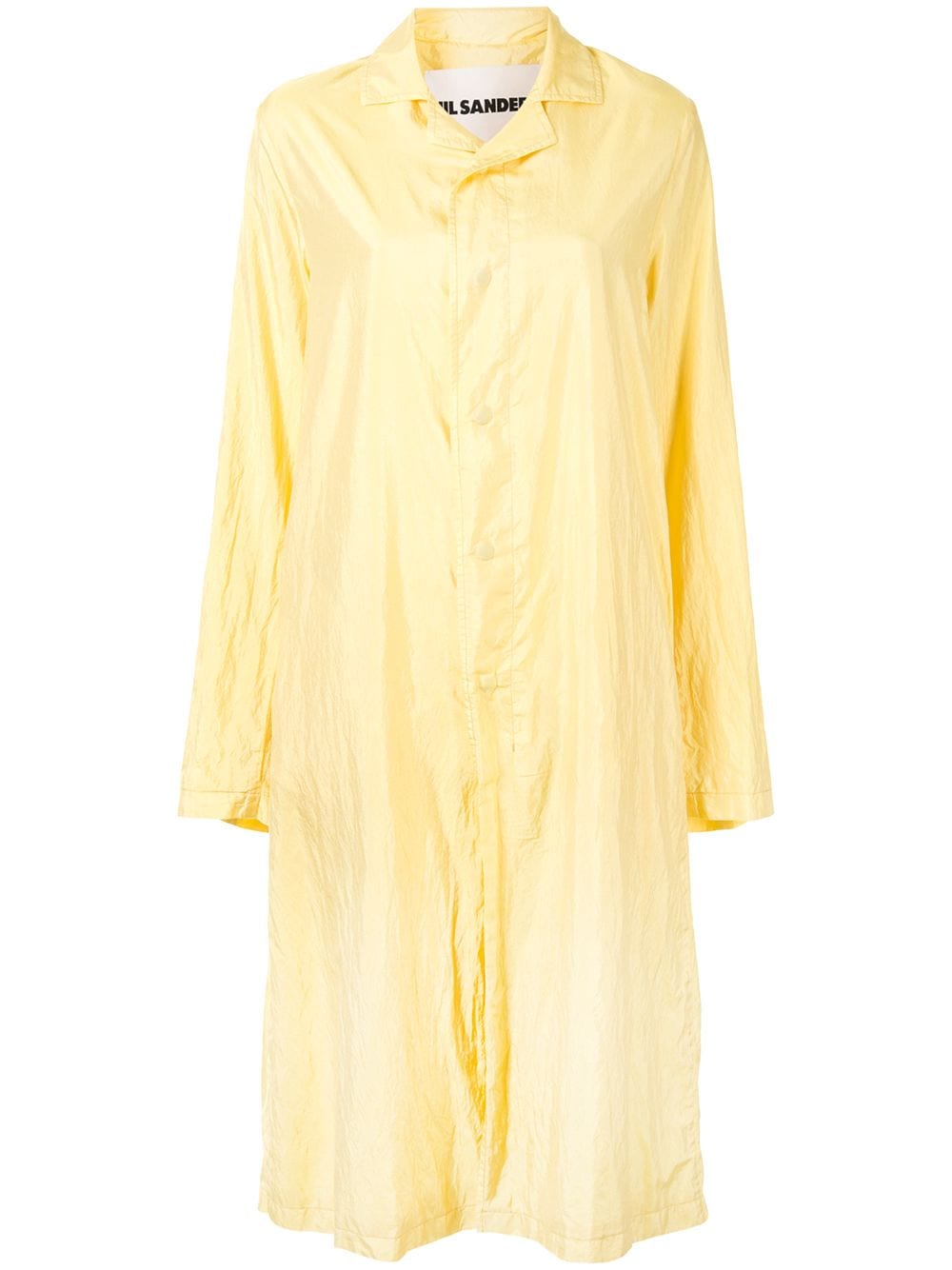Jil Sander Oversized Fluid Trench Coat In Yellow