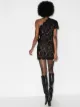 Saint Laurent One shoulder lace dress