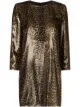 Image 1 of Saint Laurent metallic leopard-print mini dress