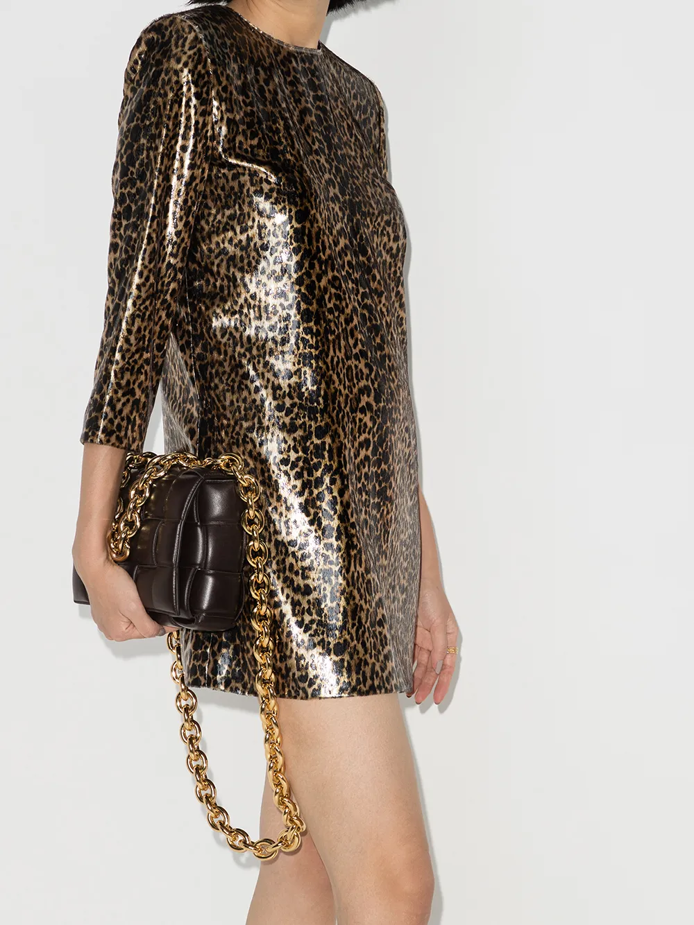 Bild 2 von Saint Laurent Minikleid mit Leopardenmuster