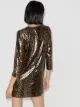 Saint Laurent metallic leopard-print mini dress