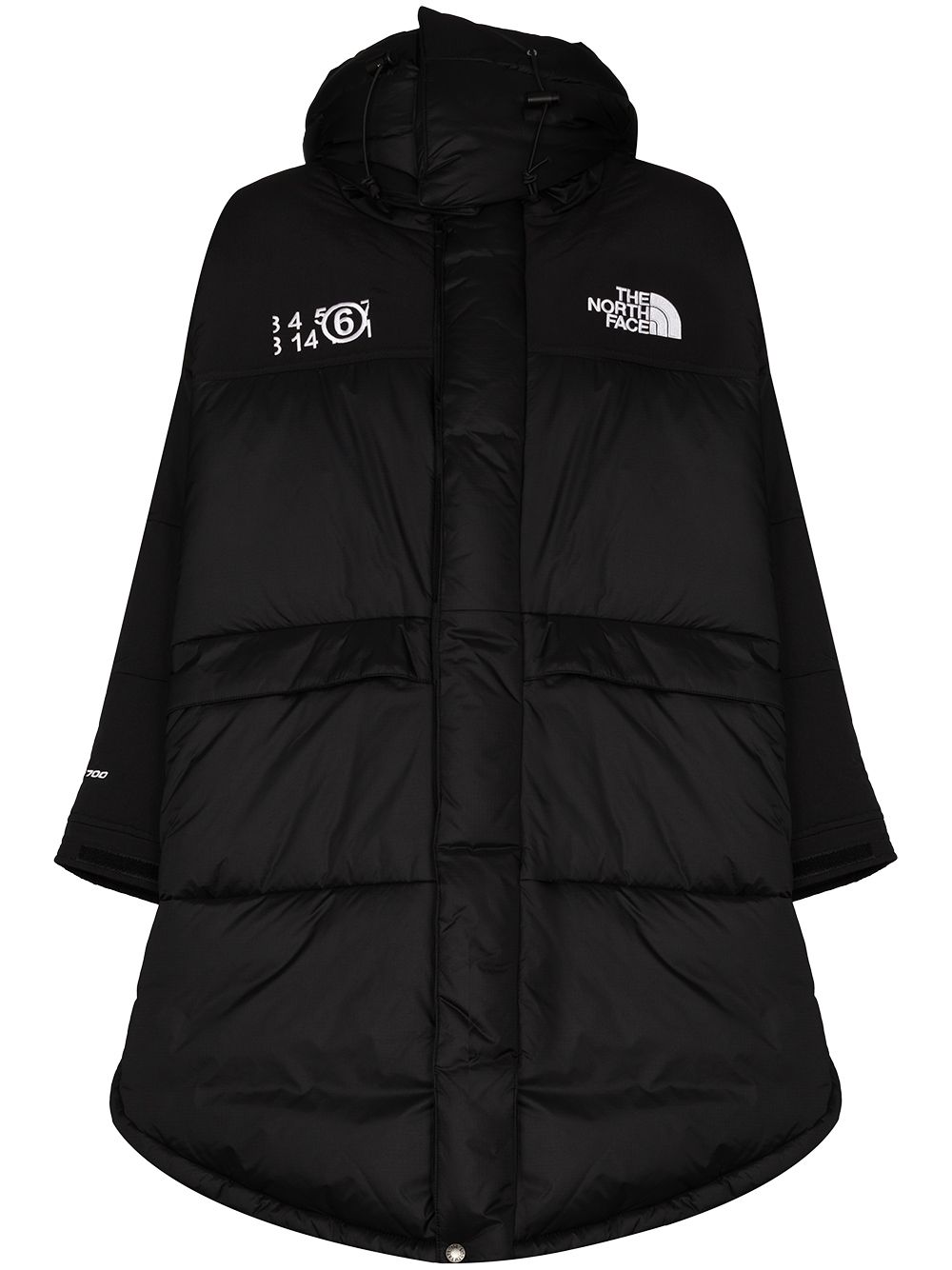 фото Mm6 maison margiela пуховик со съемным капюшоном из коллаборации с the north face