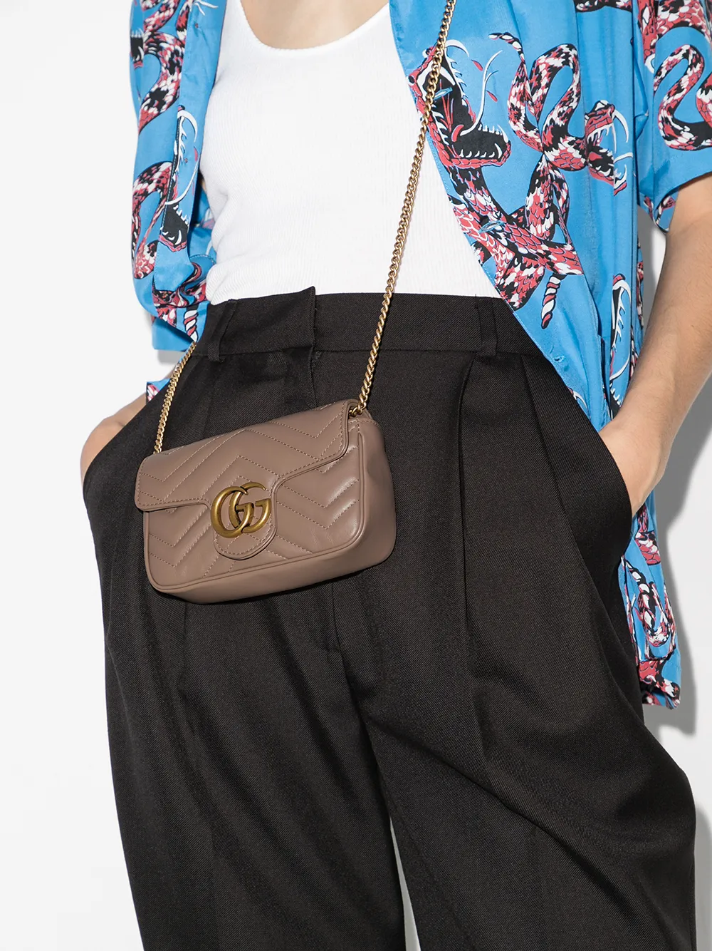 GUCCI GG Marmont super mini quilted leather shoulder bag