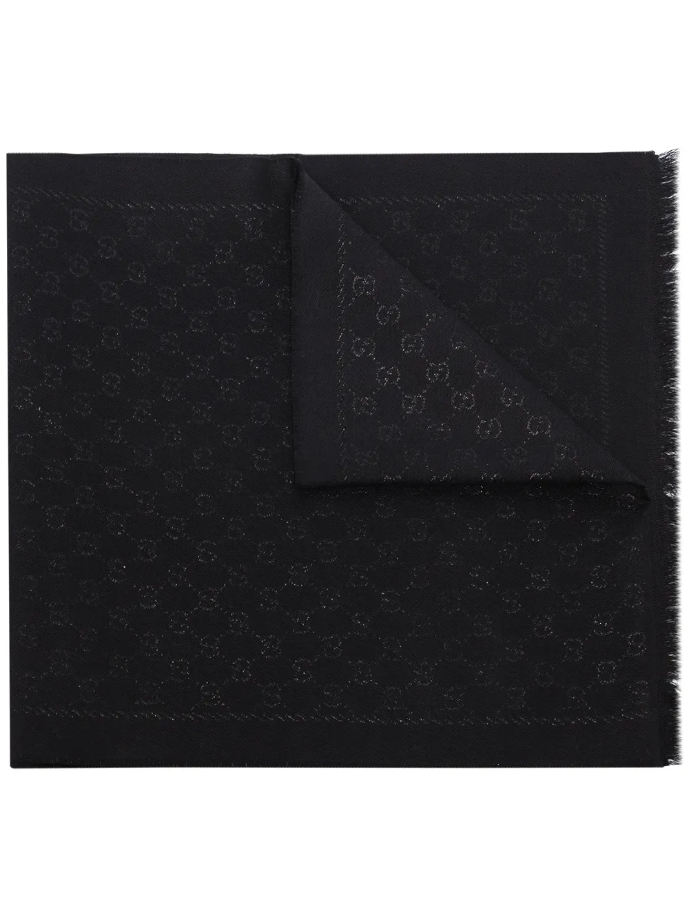 

Gucci Sten monogram scarf - Black