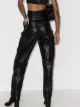 Off-White high-waisted leather trousers