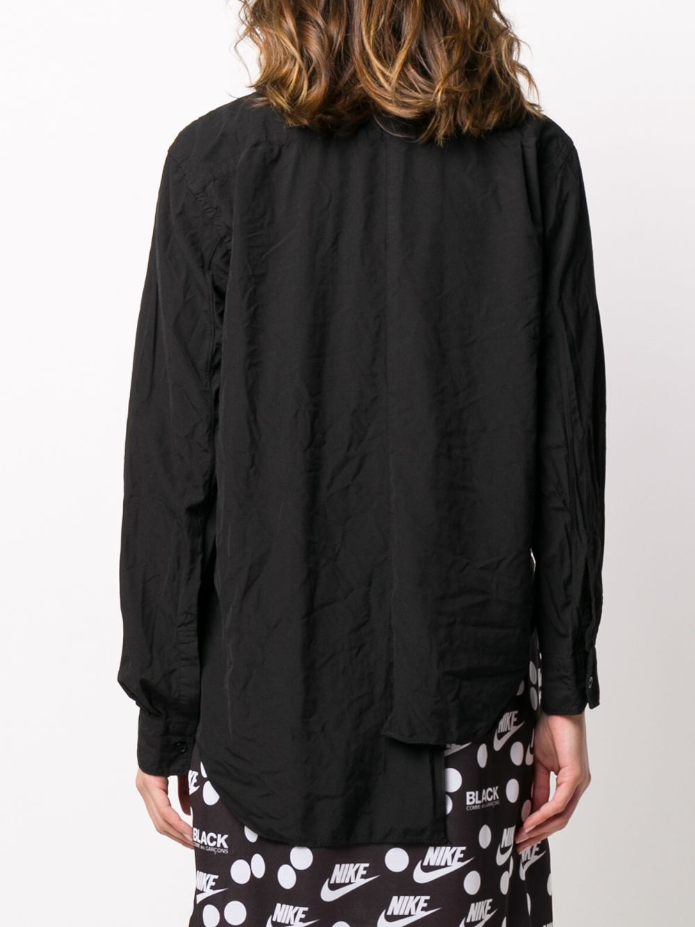 фото Comme des garçons black asymmetric crinkle shirt